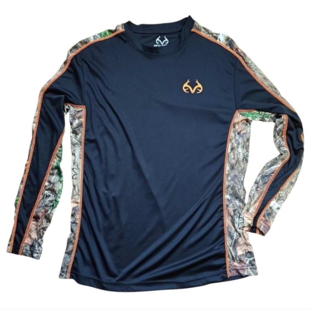 Realtree Black and Camo Long Sleeve Shirt